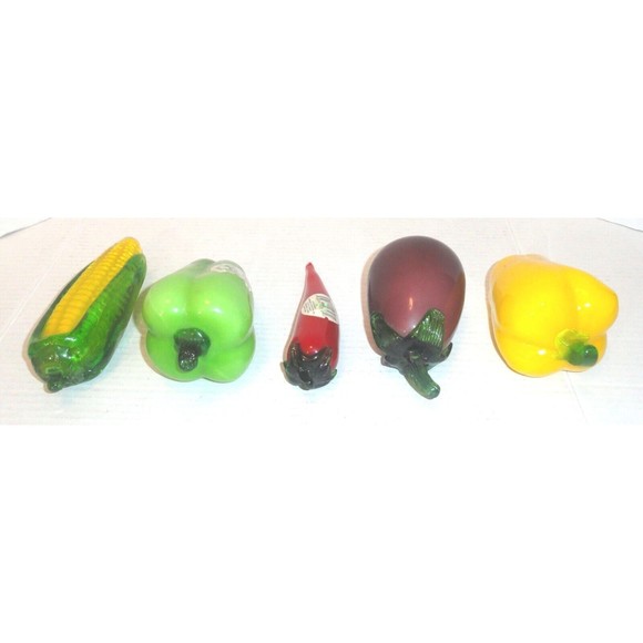 Lot of 5 Murano Style Glass Vegetables Two With Some Damage PLEASE READ - Picture 3 of 8